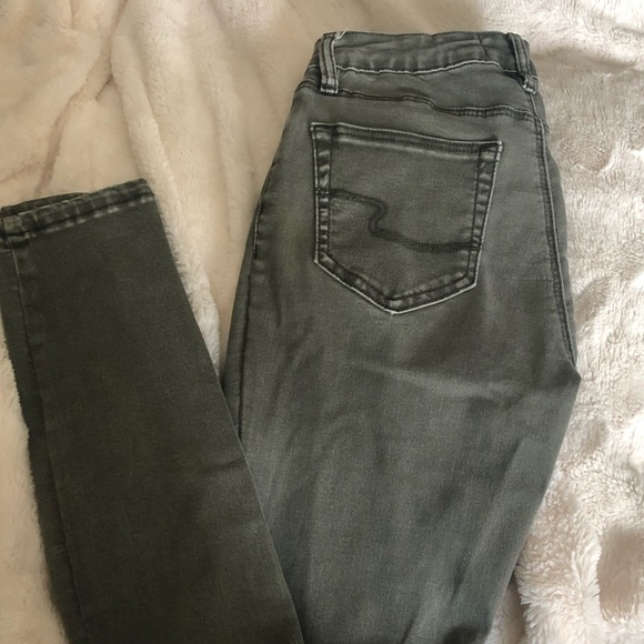 Ardene Denim - Grey/Green Highrise Soft Jegging